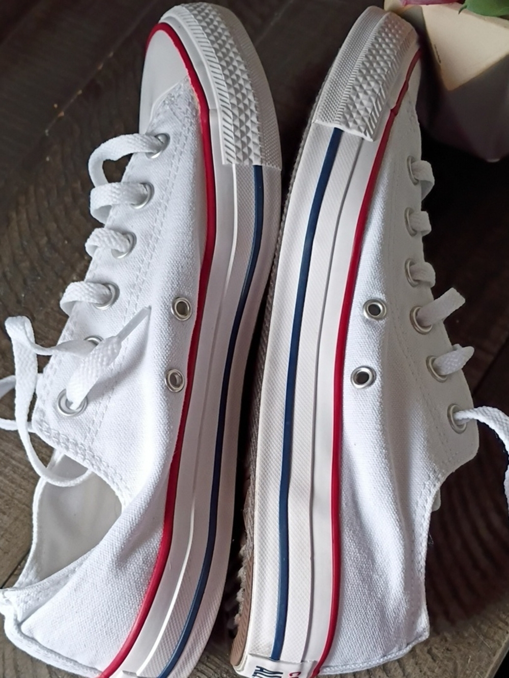 Converse All Star Classic Unisex White Low Top Sneakers Size Men's 8 / Wm's 10 - Picture 9 of 16